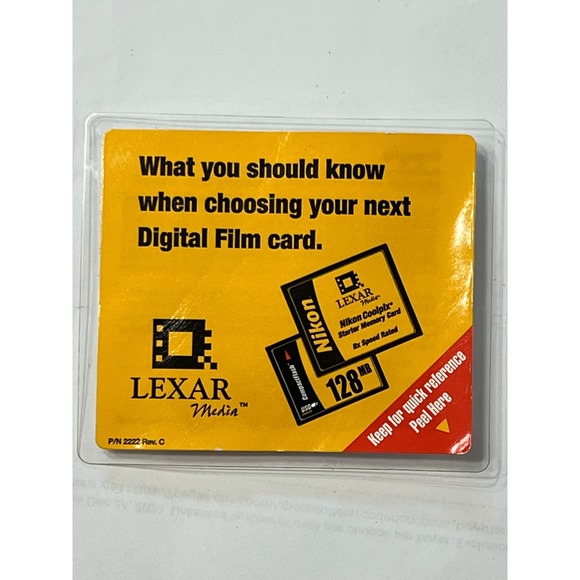 Lexar Media Nikon Coolpix Starter Memory Card (16MB) 8x Speed Digital Film NIB - Picture 3 of 3